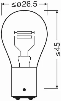 OSRAM ORIGINAL ŻARÓWKA P21/4W 12V BAZ15D 7225 