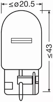 OSRAM ORIGINAL ŻARÓWKI W21W 12V 25W W3X16D 7505 