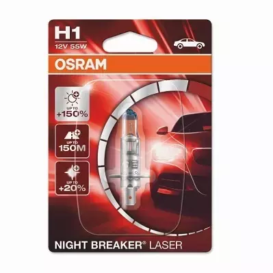 OSRAM NIGHT BREAKER LASER +150% H1 12V BLISTER 