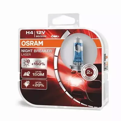 OSRAM NIGHT BREAKER LASER NEXT GEN +150% H4 DUO 