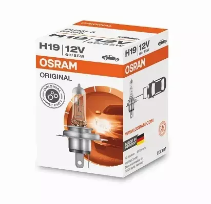 OSRAM ORIGINAL ŻARÓWKA H19 12V 60/55W PU43T-3 