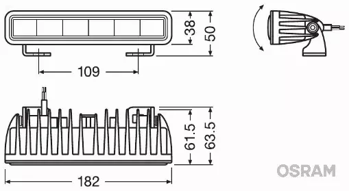 OSRAM LIGHTBAR SX180-SP LAMPA DALEKOSIĘŻNA LED 