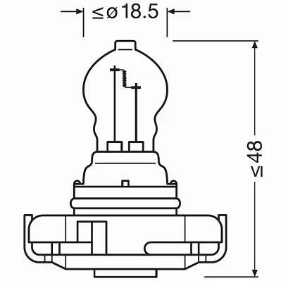 OSRAM ORIGINAL ŻARÓWKA PS24W 12V 24W PG20-3 