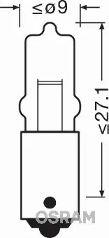 OSRAM ORIGINAL MINIWATT ŻARÓWKA H10W 12V BA9S 