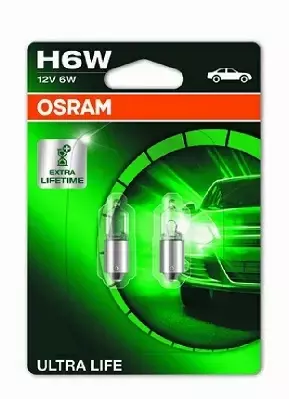 OSRAM ULTRA LIFE ŻARÓWKI H6W 12V BAX9S BLISTER 