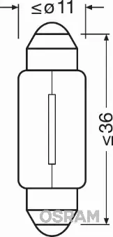 OSRAM ORIGINAL ŻARÓWKI C5W 12V SV8.5-8 DUO 