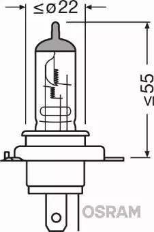 OSRAM ORIGINAL ŻARÓWKA HS1 12V 35W PX43T 