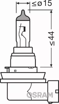 OSRAM ŻARÓWKA ORIGINAL 12V H16 