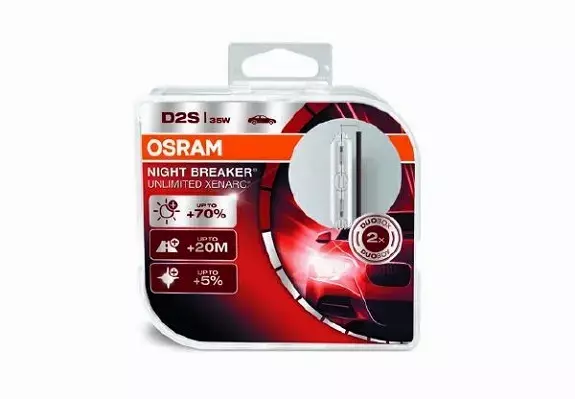 OSRAM NIGHT BREAKER UNLIMITED +70% XENON D2S DUO 