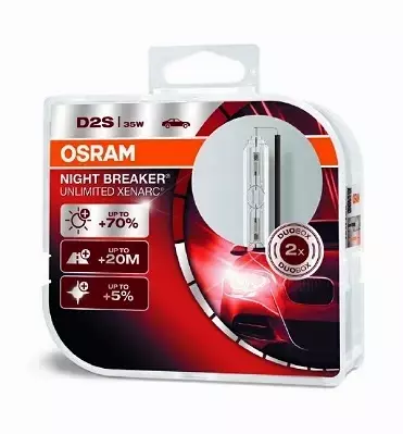 OSRAM NIGHT BREAKER UNLIMITED +70% XENON D2S DUO 