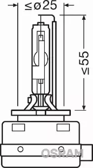 OSRAM ORIGINAL XENARC ŻARNIK D8S 40V 25W PK32D-1 