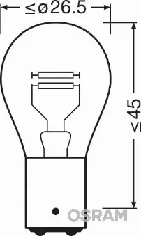 OSRAM ORIGINAL ŻARÓWKA P21/5W 12V 21W BAY15D 