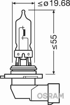 OSRAM ORIGINAL ŻARÓWKA HB3 12V 60W P20D 9005 