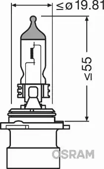 OSRAM ORIGINAL ŻARÓWKA HB4A 12V 51W P22D 