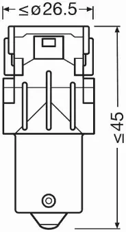 OSRAM LEDRIVING ŻARÓWKI P21W CZERWONE 12V RED 