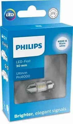 PHILIPS ULTINON PRO6000 ŻARÓWKA LED 12V C5W 30MM 