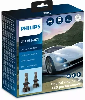 PHILIPS ULTINON PRO9100 ŻARÓWKI LED H7 