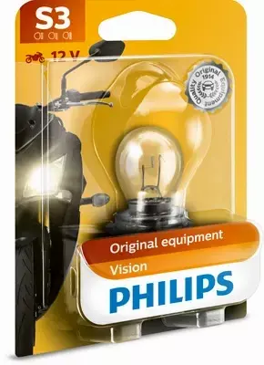 PHILIPS VISION MOTO +30% S3 12V 15W P26S 1-SZT 