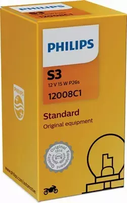 PHILIPS VISION MOTO ŻARÓWKA 15W 12V S3 