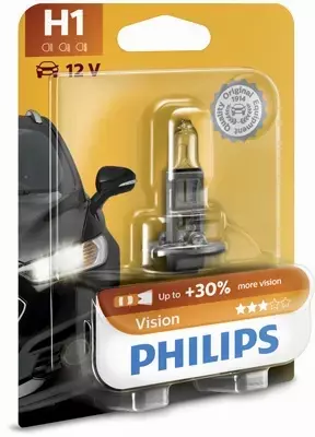 PHILIPS VISION +30% H1 12V 55W 1 SZTUKA 