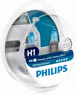 PHILIPS WHITE VISION H1 12V 55W 3700K + 2X W5W 