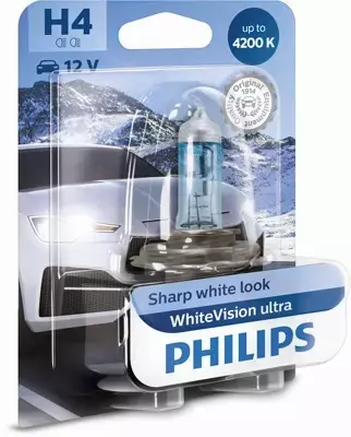 PHILIPS WHITE VISION ULTRA +60% H4 12V 60/55W 