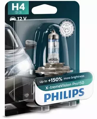 PHILIPS X-TREME VISION PRO150 12V 60/55W ŻARÓWKA H4 