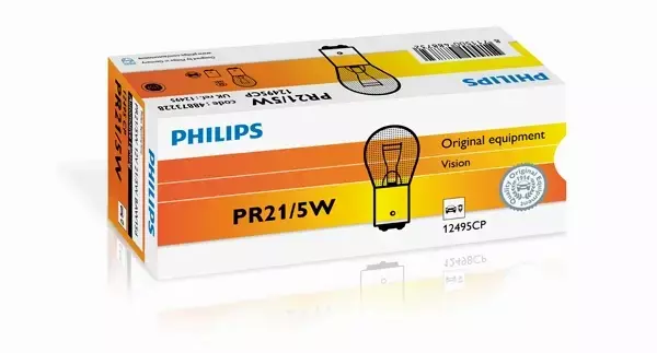 PHILIPS VISION ŻARÓWKA PR21/5W 12V 5/21W BAW15D 10SZT 