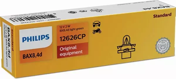 PHILIPS VISION ŻARÓWKA BAX8,4D 12V 2W 10SZTUK 