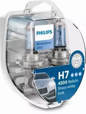 PHILIPS WHITE VISION ULTRA +60% H7 DUO + 2X W5W 