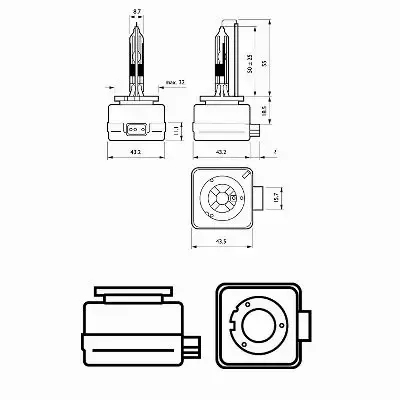 PHILIPS VISION XENON D1R 85V 35W 4600K PK32D-3 