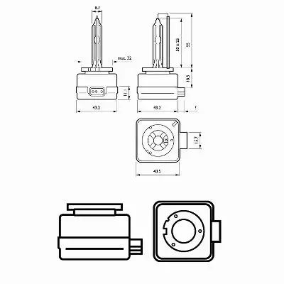 PHILIPS VISION XENON D1S 85V 35W 4600K PK32D-2 