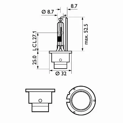 PHILIPS ECOVISION LONGLIFE XENON D2R 85V 35W 