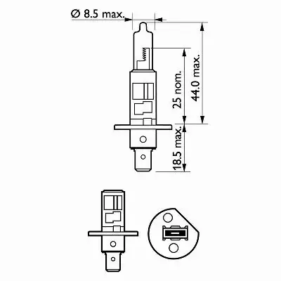 PHILIPS VISION +30% H1 12V 55W 1 SZTUKA 