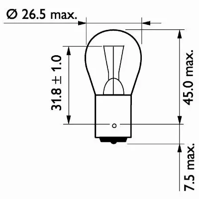 PHILIPS STANDARD P21W 24V 21W BA15S 2 SZTUKI 