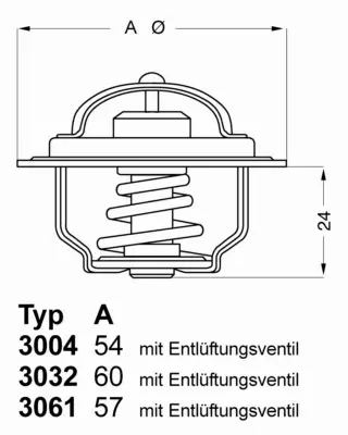 WAHLER TERMOSTAT FORD FIESTA IV 1.3 