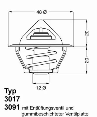 WAHLER TERMOSTAT OPEL COMBO CORSA B 1.2 1.4 