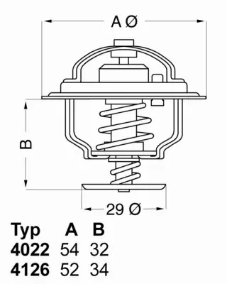 BORGWARNER (WAHLER) TERMOSTAT 4126.88 