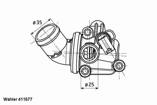 BORGWARNER (WAHLER) TERMOSTAT 411577.80D 