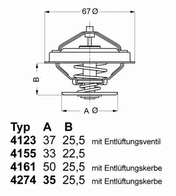 BORGWARNER (WAHLER) TERMOSTAT 4123.80D 