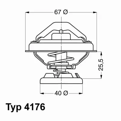 BORGWARNER (WAHLER) TERMOSTAT 4176.85D 