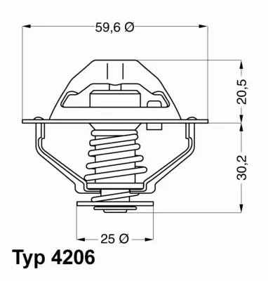 WAHLER TERMOSTAT VOLVO S80 I 2.8 2.9 3.0 