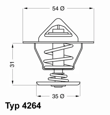 WAHLER TERMOSTAT AUDI 80 B3 B4 100 C4 2.0 8V 16V 