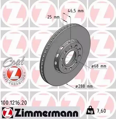 ZIMMERMANN TARCZE PRZÓD AUDI 100 C4 A6 C4 C5 