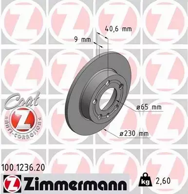 ZIMMERMANN TARCZE+KLOCKI P+T VW POLO 9N GTI 312MM 