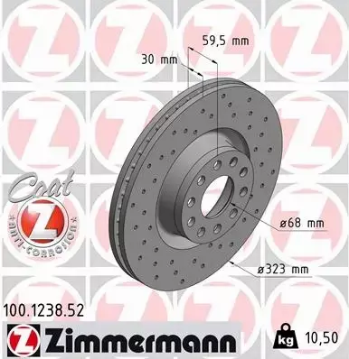 ZIMMERMANN TARCZE HAMULCOWE SPORT PRZÓD 100.1238.52 