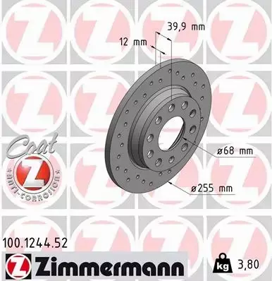 ZIMMERMANN TARCZE+KLOCKI P+T AUDI A4 B6 B7 312MM 