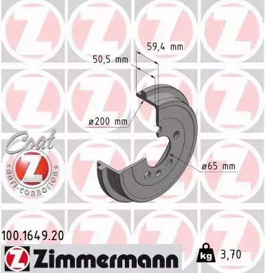 ZIMMERMANN BĘBNY+SZCZĘKI TYŁ AUDI A2 SEAT CORDOBA 