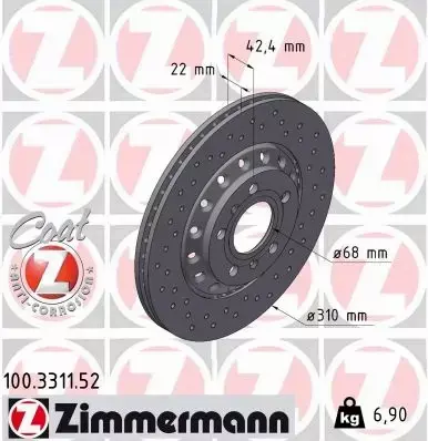 ZIMMERMANN SPORT TARCZE+KLOCKI TYŁ AUDI A8 D3 