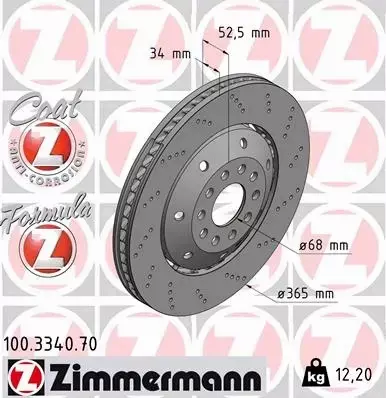 ZIMMERMANN TARCZE+KLOCKI P+T AUDI RS6 C5 365MM 